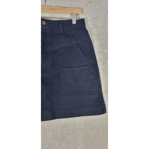 Banana Republic Women's Twill Utility Mini Skirt Black Cotton Size 10 Pocket NWT - Picture 2 of 14